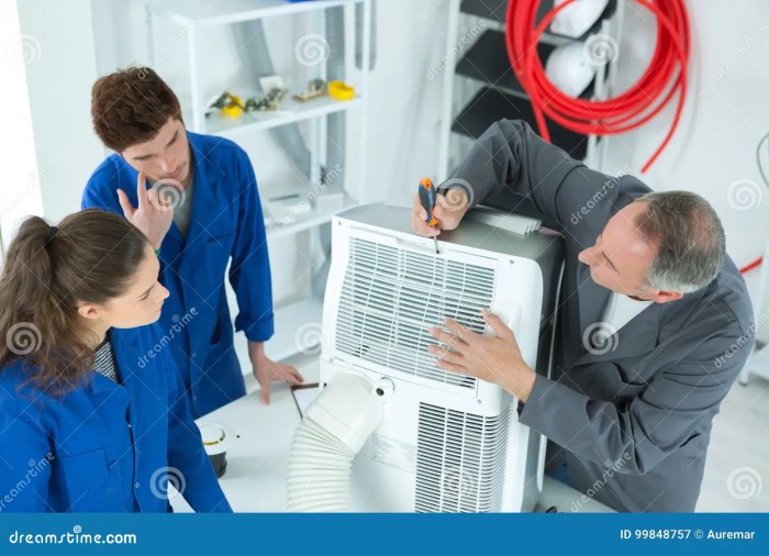 Learning To Repair Industrial Air Conditioning Compressor Stock Image ...